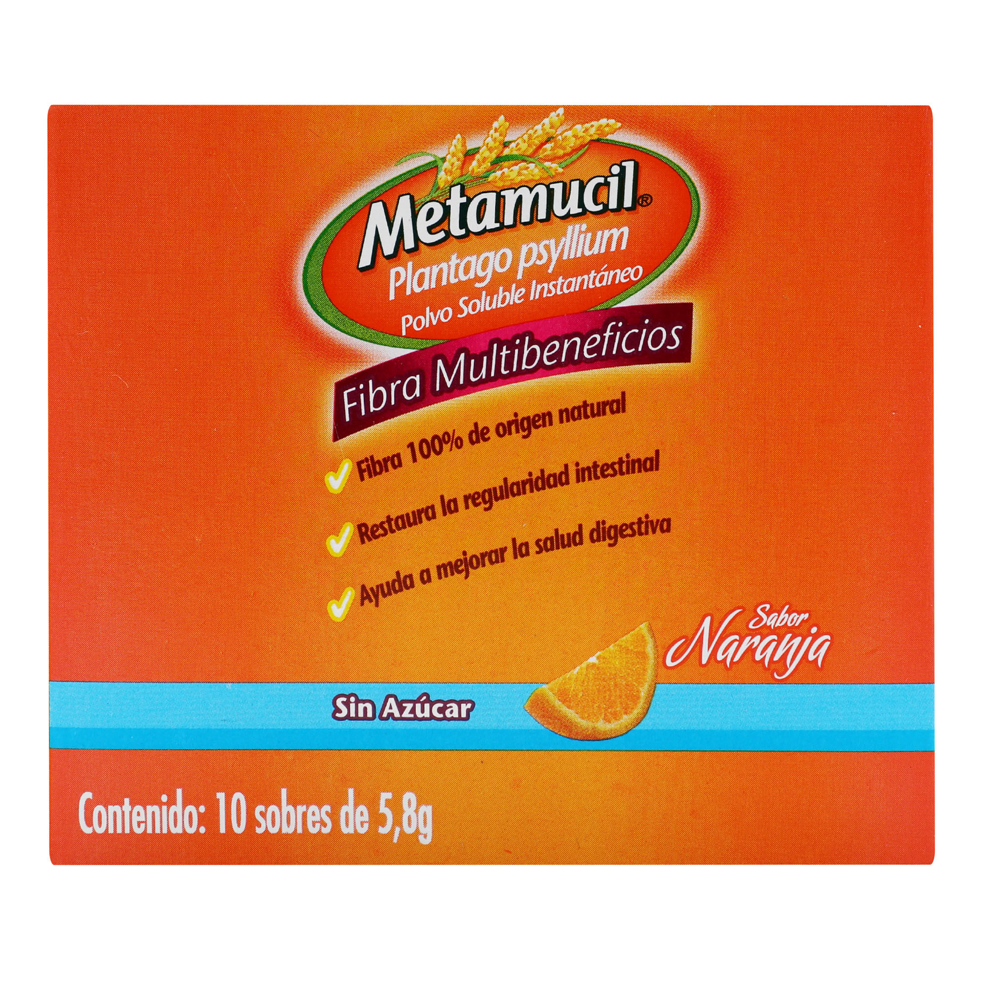 Naranja Sobres 5.8 Gr Metamucil 10.0 Sob