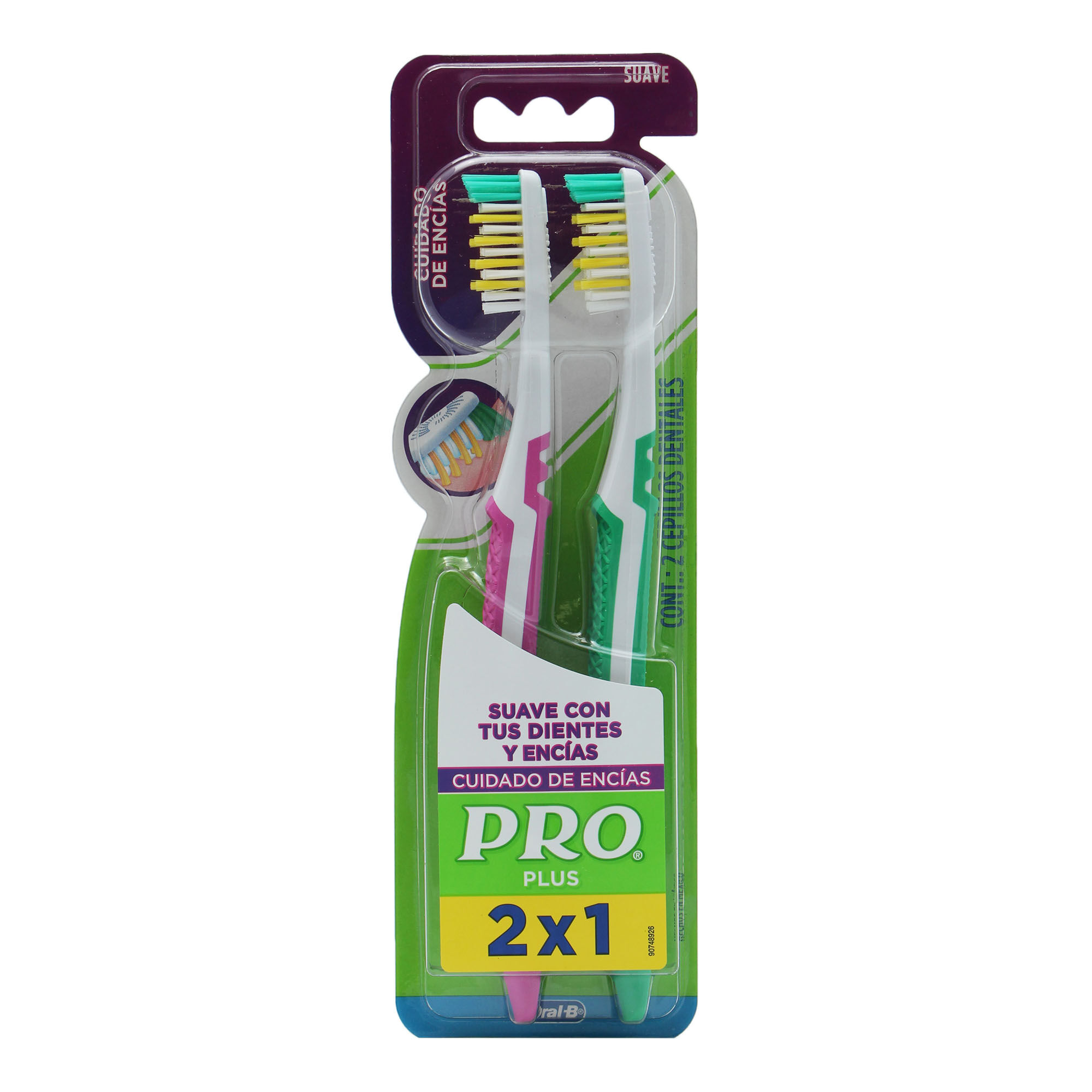 Cepillo Dental Plus 2x1 Pro 2.0 Pza