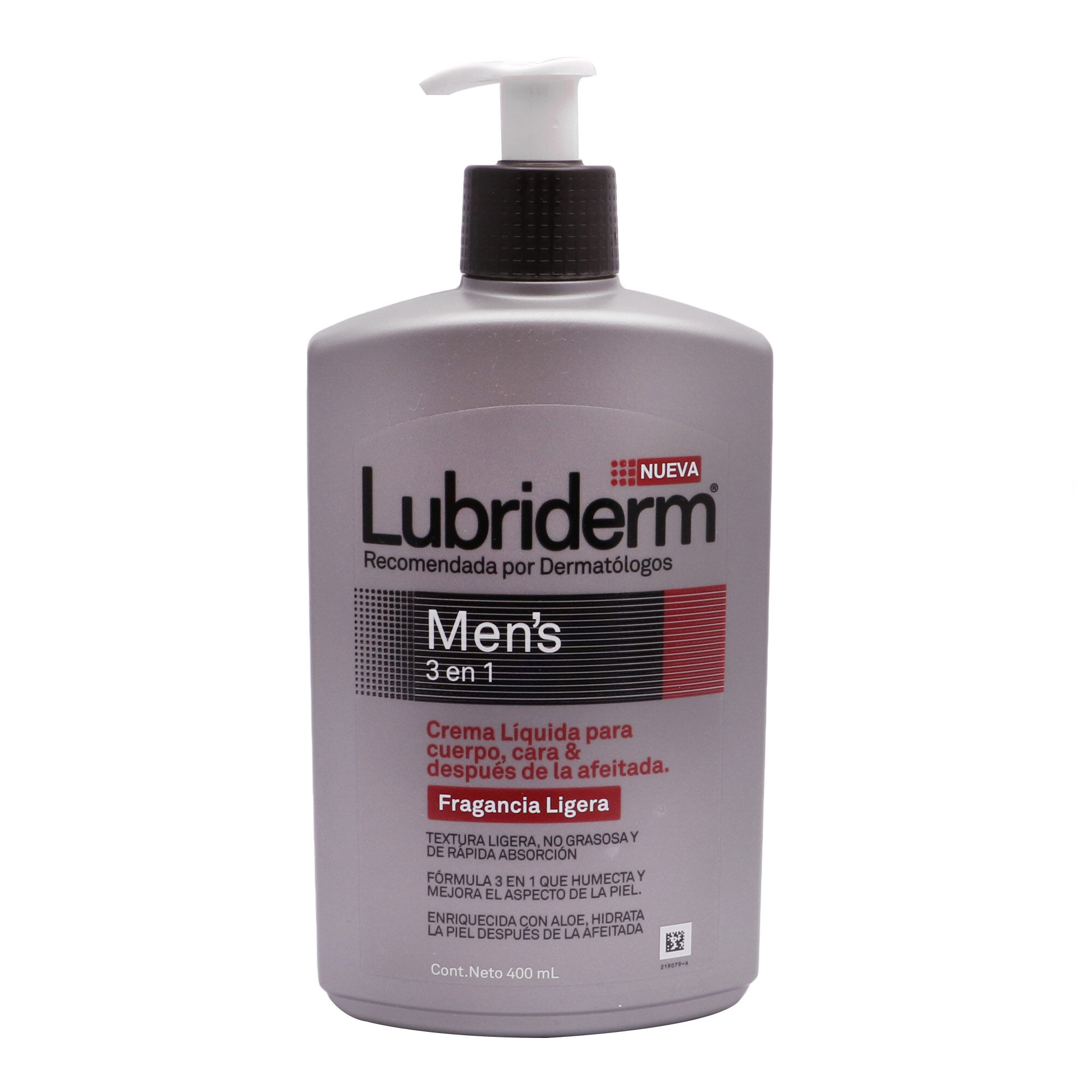 Crema Corporal Men 3 En 1 Fragancia Ligera Lubriderm 400.