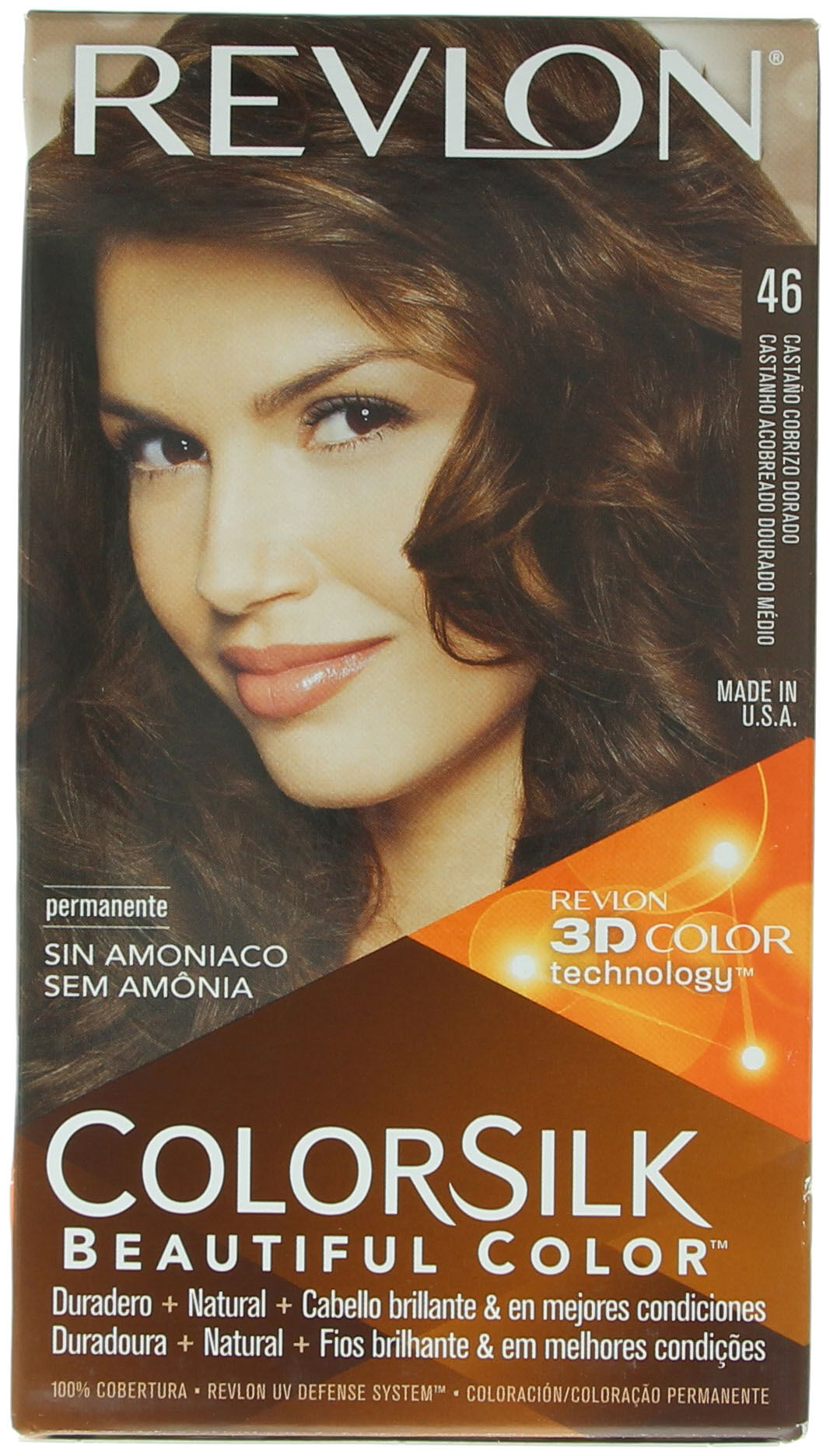 Tinte Cabello Castaño Cobrizo #46 Color Silk 1.0 Pza