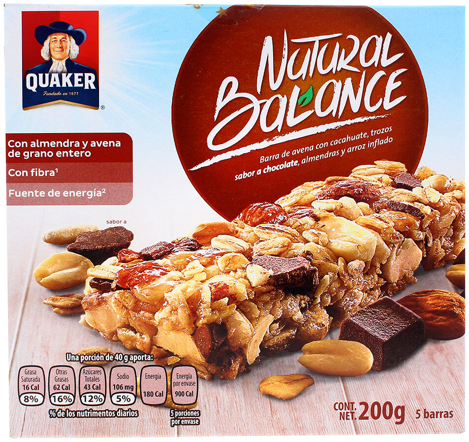 Barra Natural Balance Chocolate Quaker 200.0 Gr