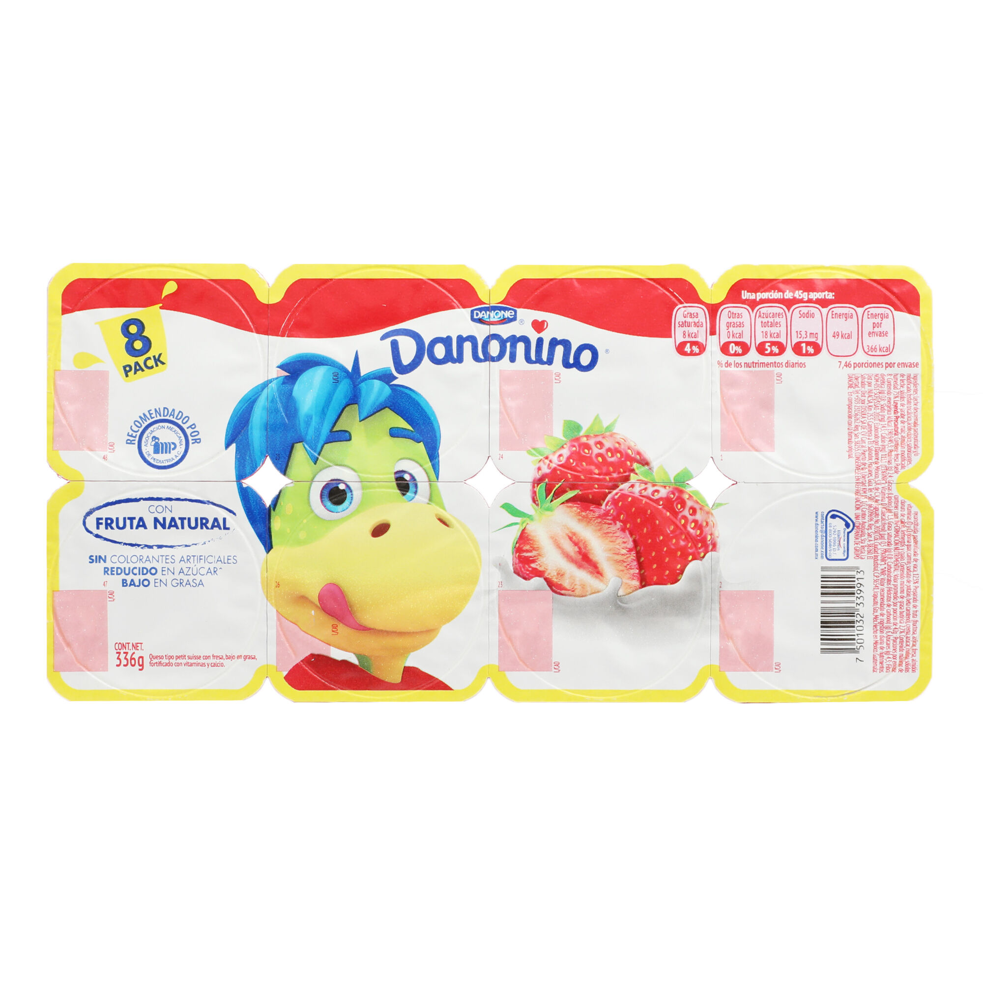 Queso Petit Suisse Fresa Danonino 8.0 Pack