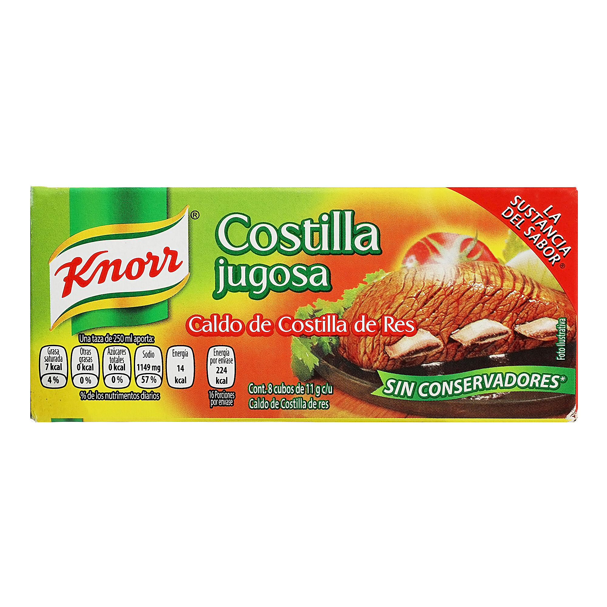 Caldo Costilla Jugosa Knorr 8.0 Pza