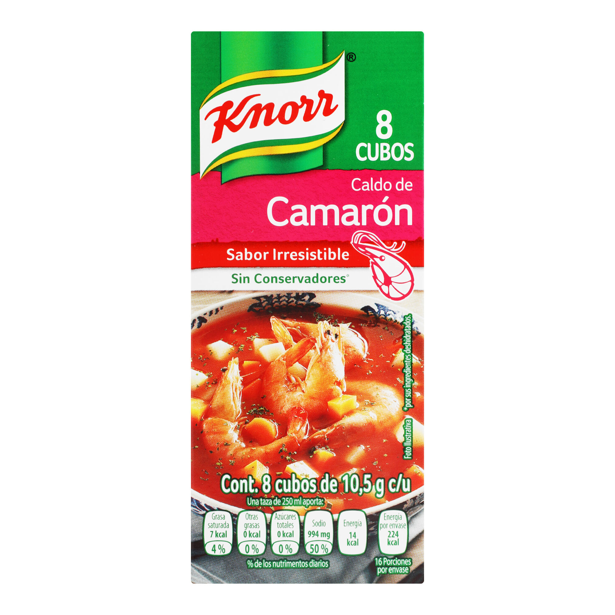 Caldo Camaron Knorr 8 Pza