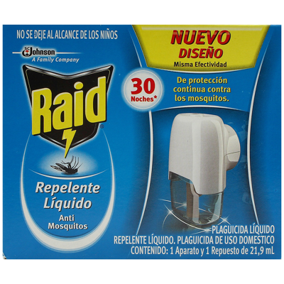 Repelente Aparato Liq. Elect 30 Noch Raid 21.9 Ml