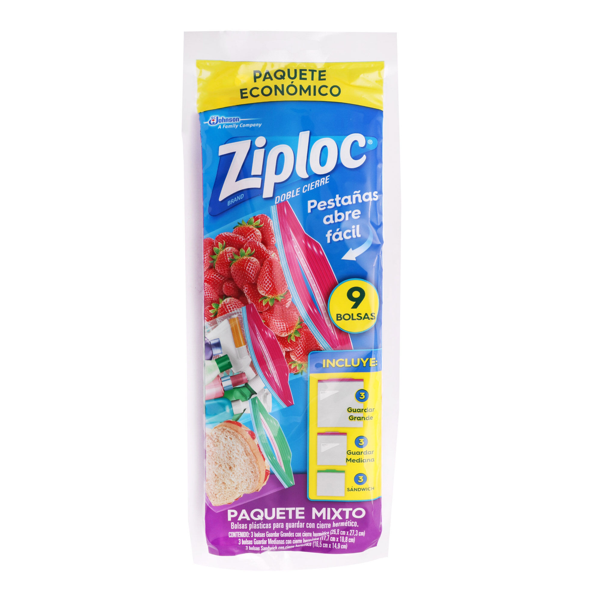 Bolsa Cocina Multi Pack Ziploc 9.0 Pza