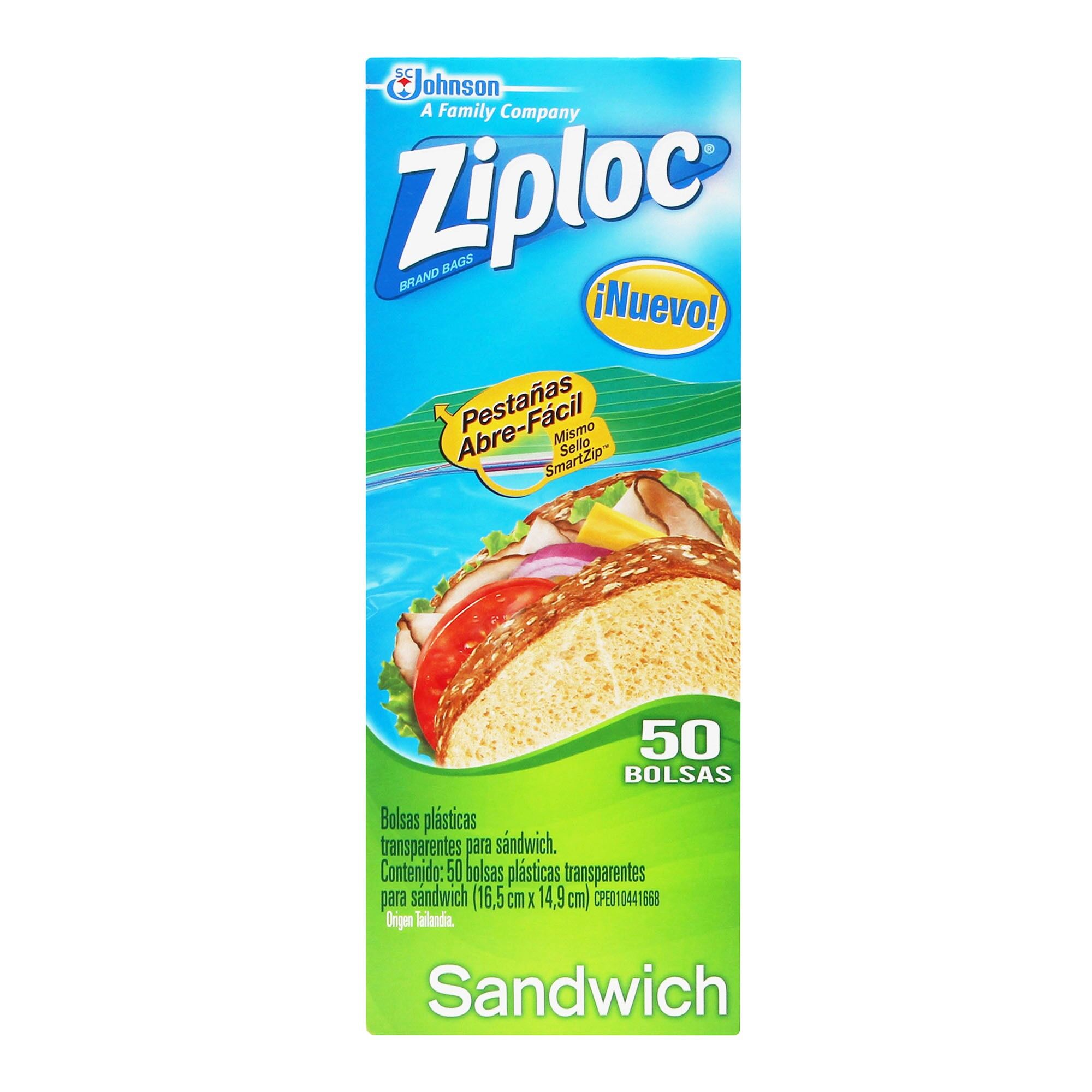 Bolsa Cocina Para Sandwich Ziploc 50.0 Pza