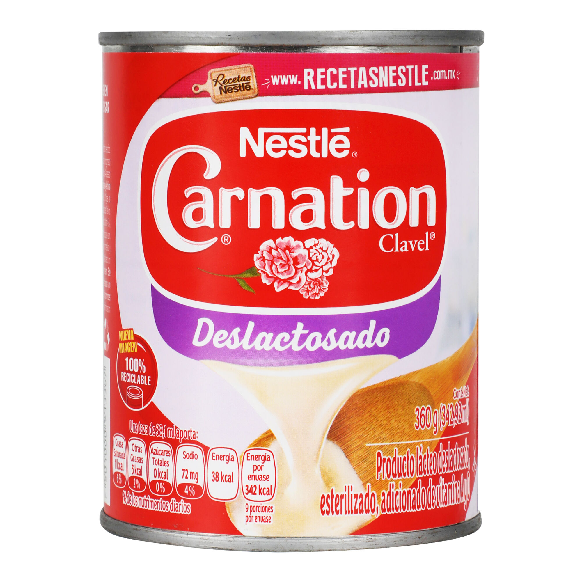 L. Evaporada Deslactosada Carnation 360.0 Gr