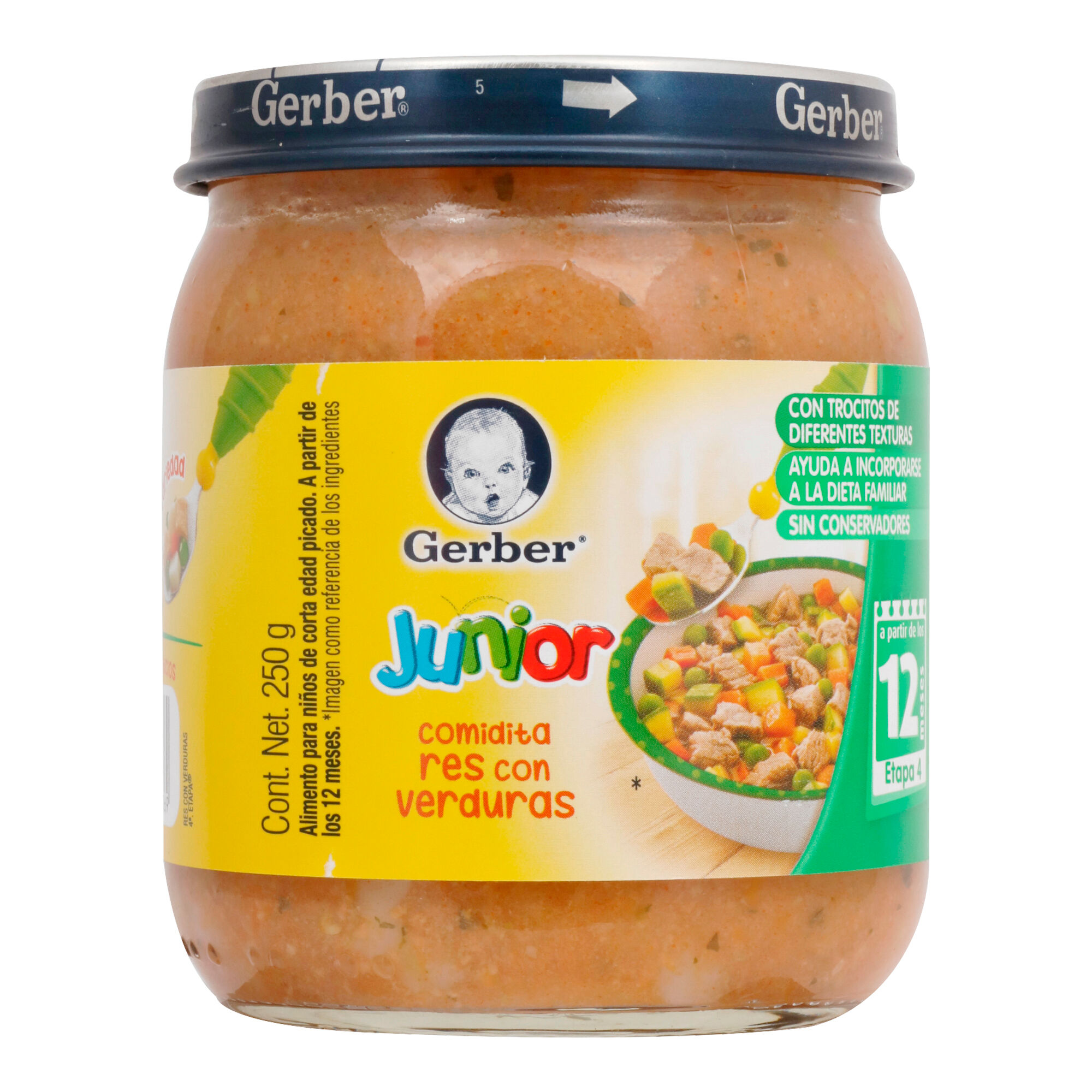 Papilla Res Con Verduras Gerber Jr 250.0 Gr