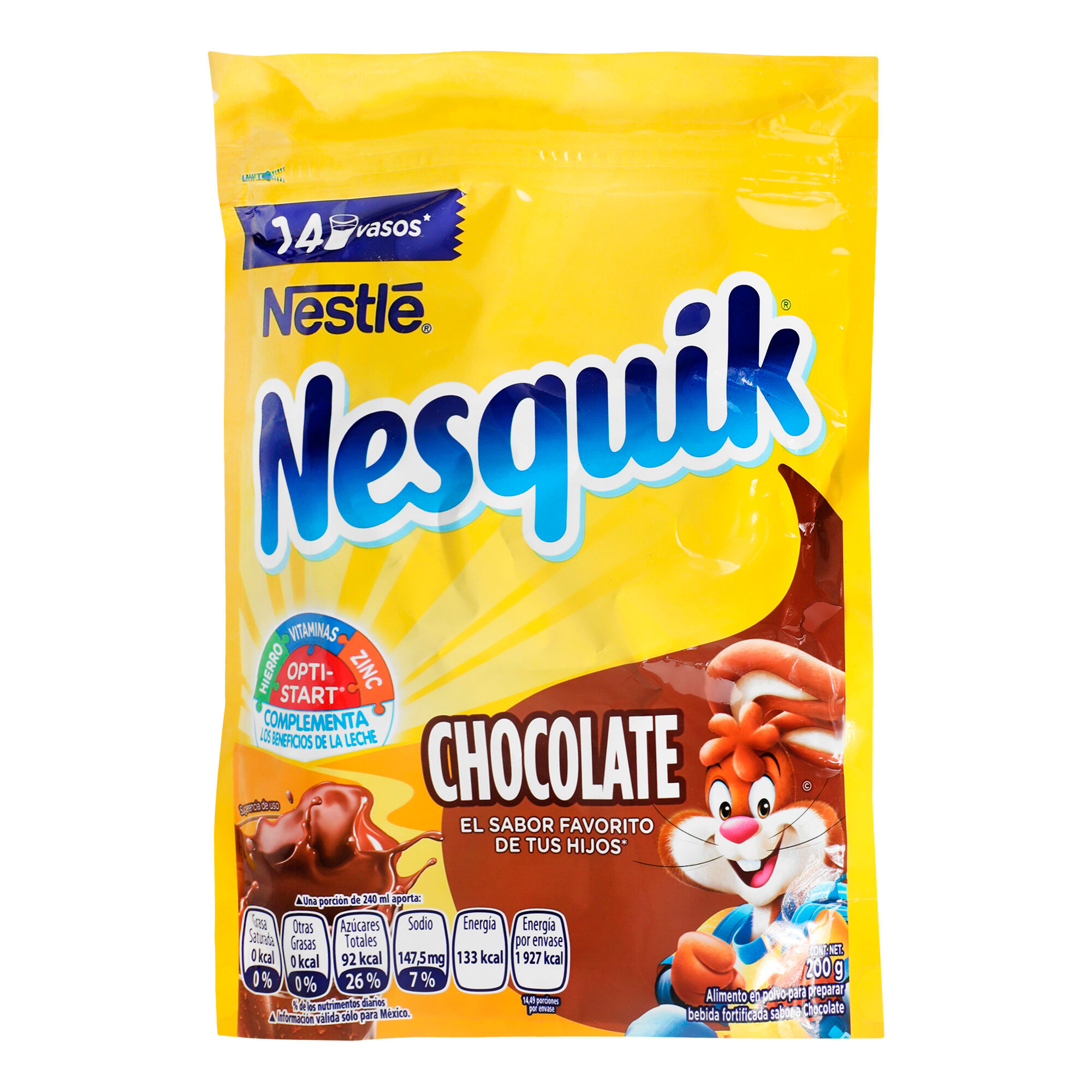 Bebida Chocolate En Polvo Opti Start Nesquik 200.0 Gr