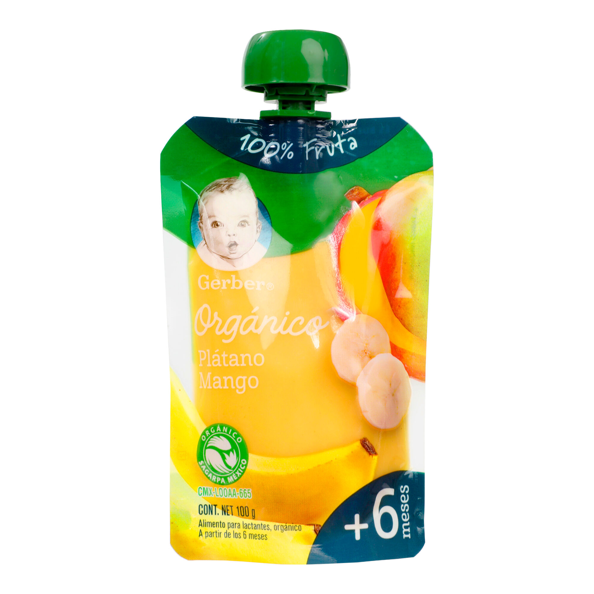 Pouch Organico Mango Platano Gerber 100.0 Gr