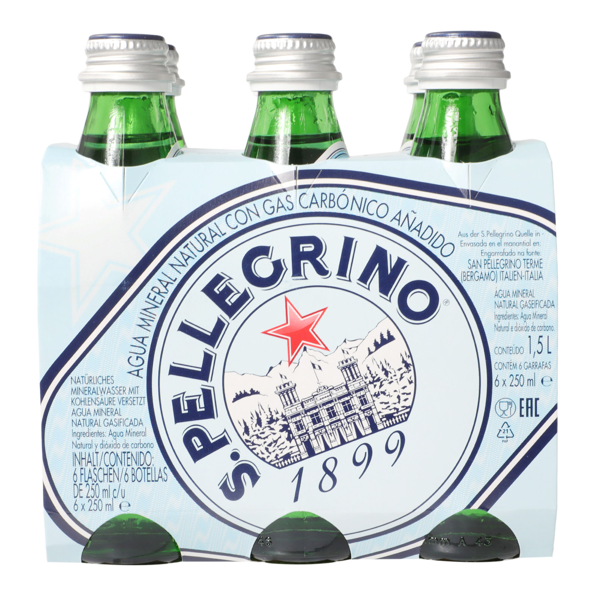 Agua Mineral Pellegrino 6.0 Pack