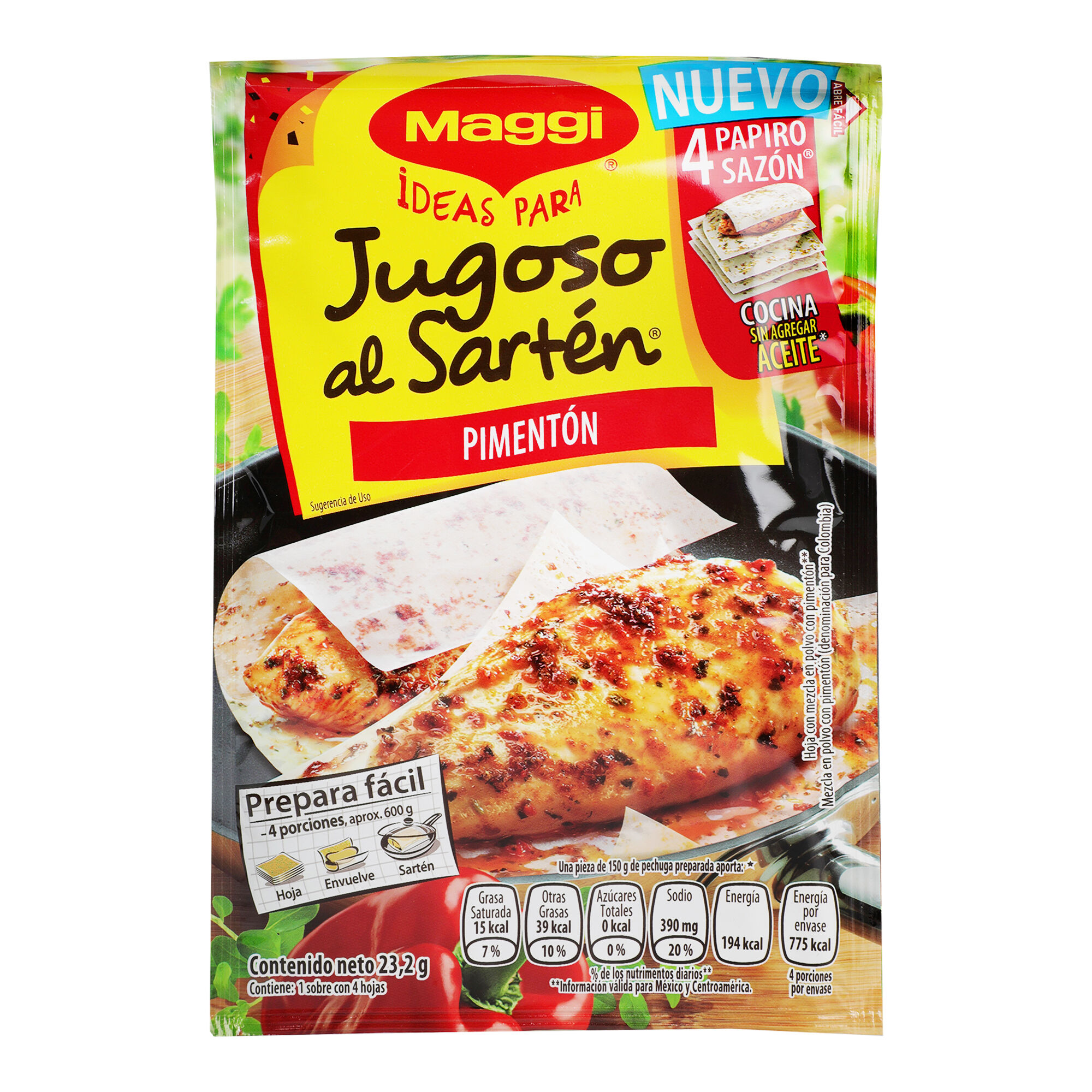Jugoso Al Sarten Pollo Al Pimenton Maggi 23.2 Gr