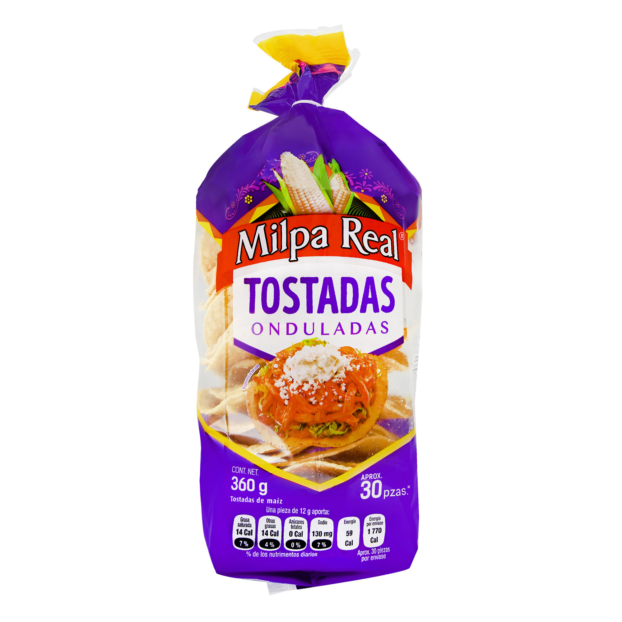 Tostadas Onduladas Milpa Real 30pza