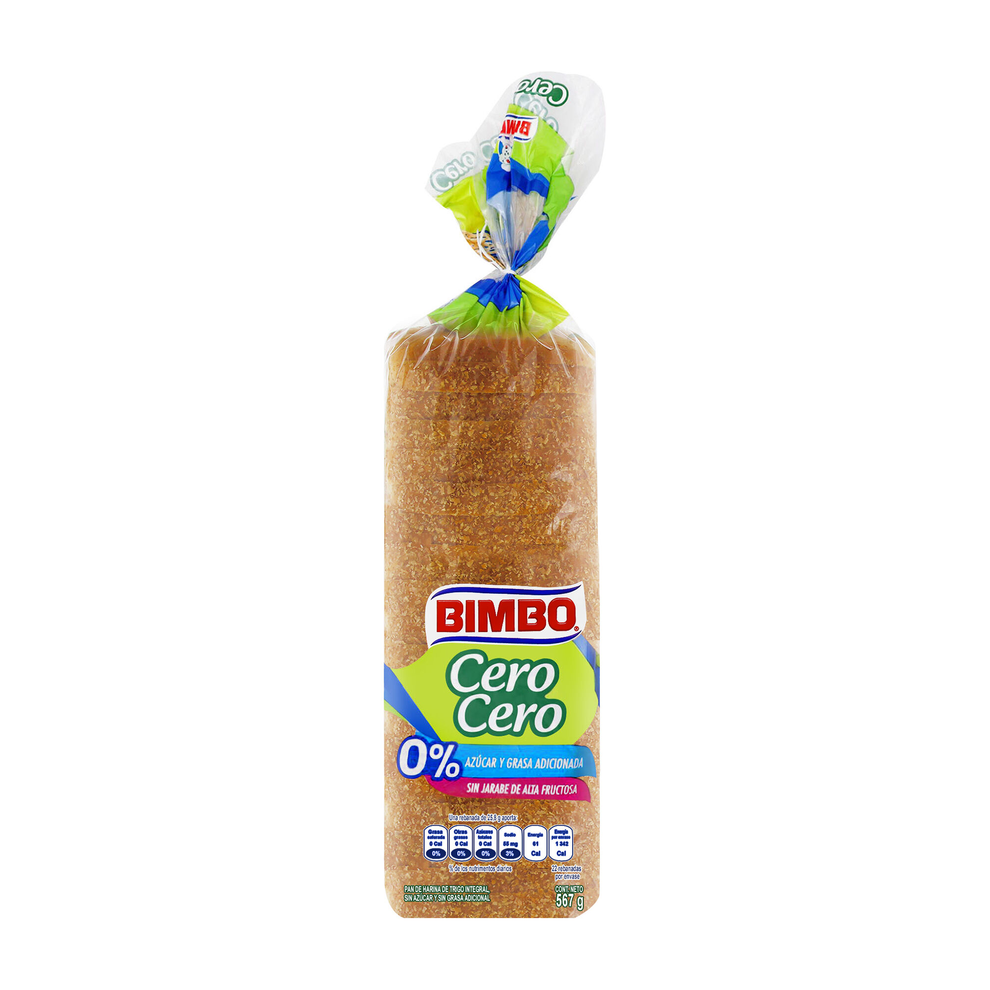 Pan De Barra Cero Cero Azucar Cero Grasa Bimbo 567.0 Gr
