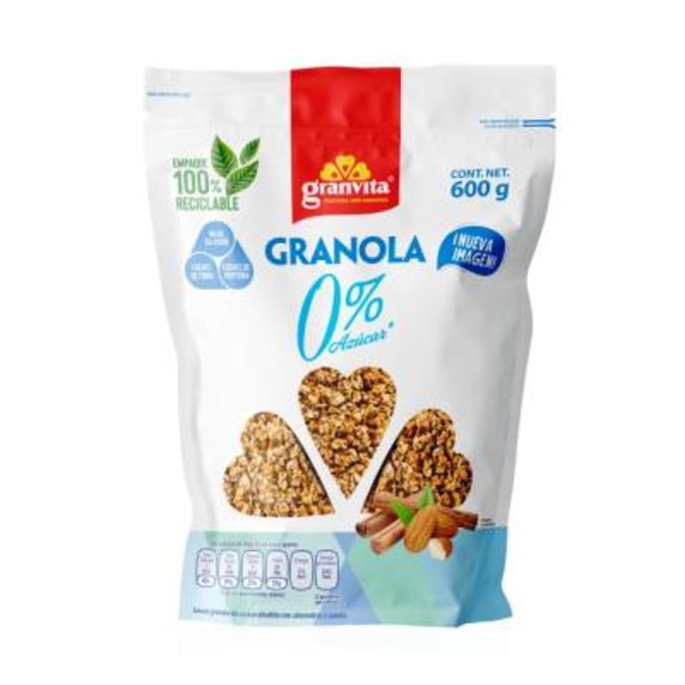 Granola Gv 0 % Azucar Granvita 600.0 Gr
