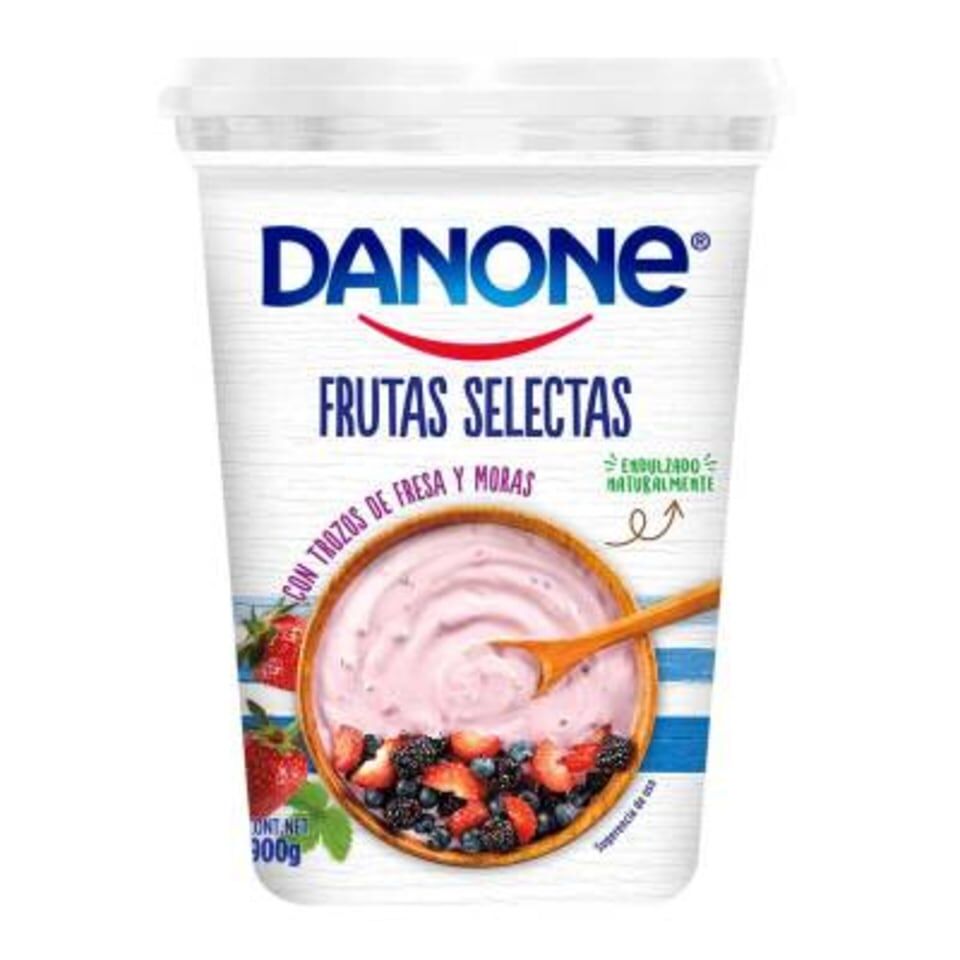 Yoghurt Frutas Fresa Mora Danone 900.0 Gr