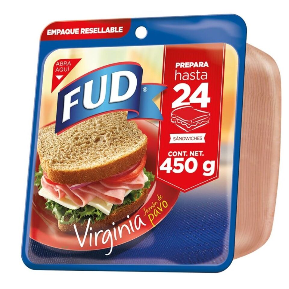 Jamón Virginia De Pavo Fud 450 G