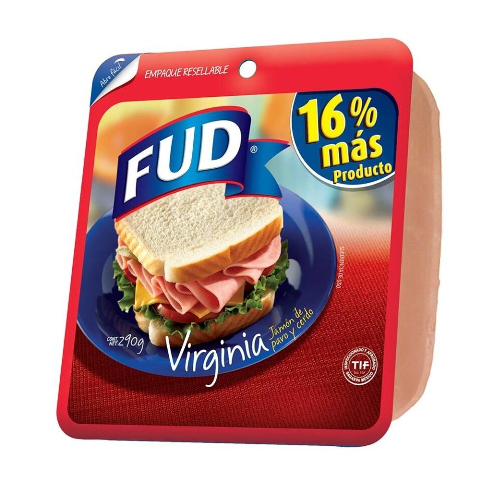 Jamón De Pavo Y Cerdo Virginia Fud 290 G