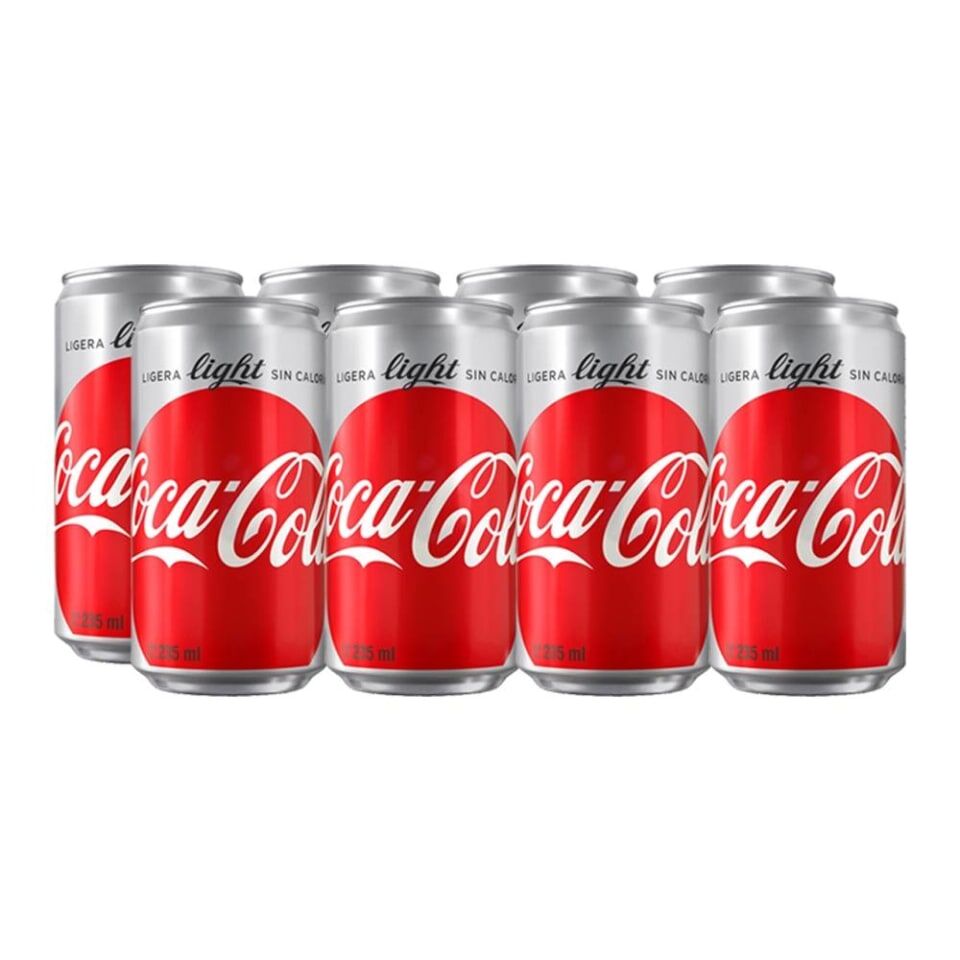 Soda Lata Cola Light Coca Cola 8.0 Pack
