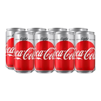 Soda Lata Cola Light Coca Cola 8.0 Pack
