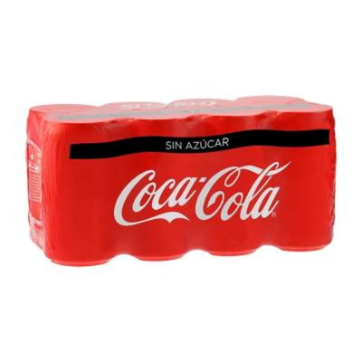 Soda Lata Sin Azucar Coca Cola 8.0 Pack