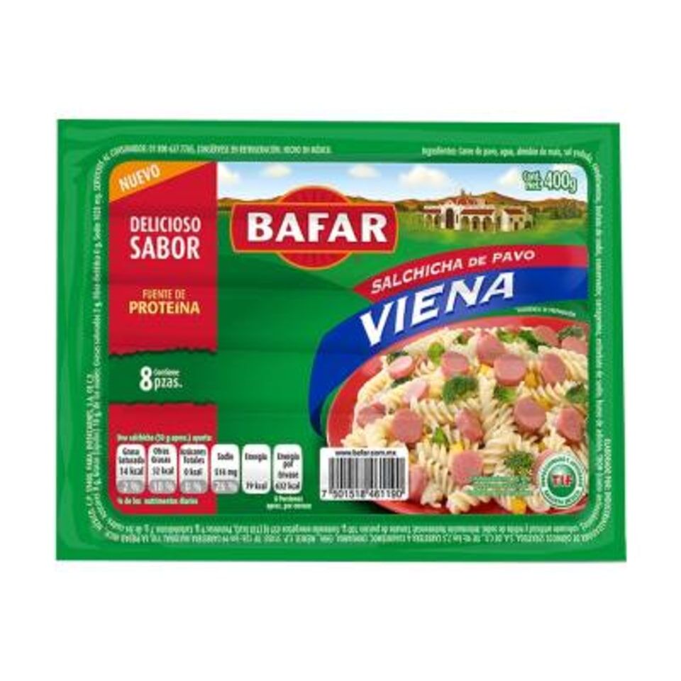 Salchicha Viena Bafar 400.0 Gr