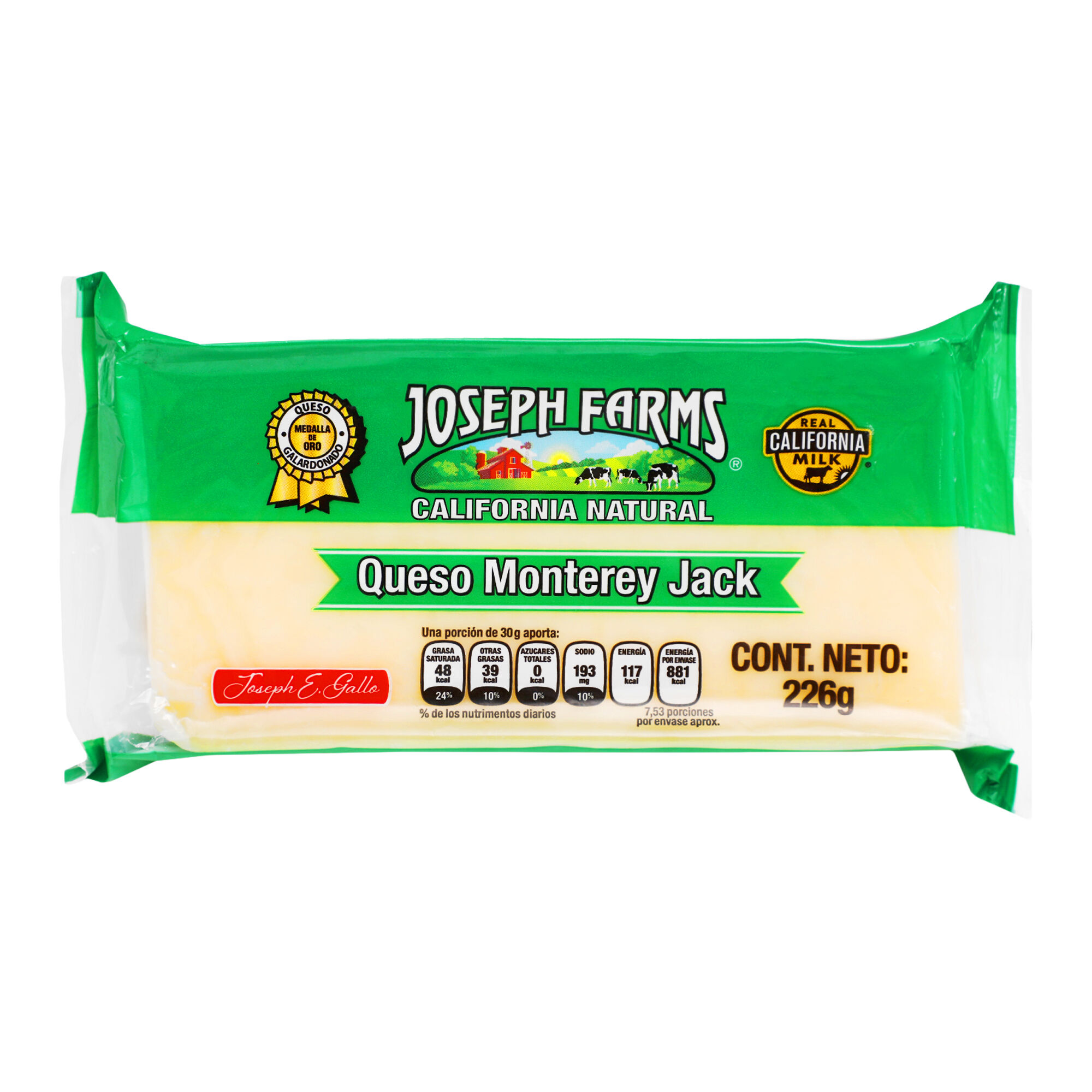 Queso Monterrey Jack Joseph Farms 8 0 Oz
