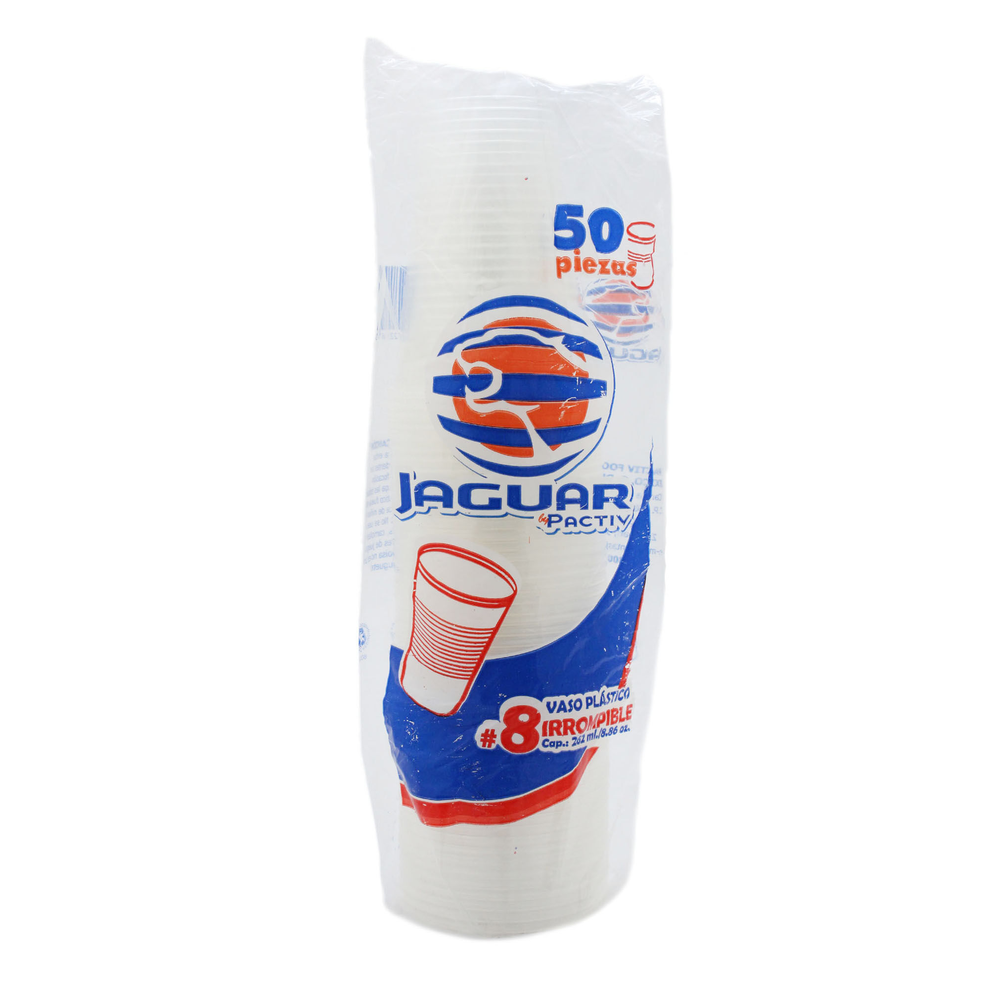 Vaso De Plastico 8 Oz Jaguar 50.0 Pza