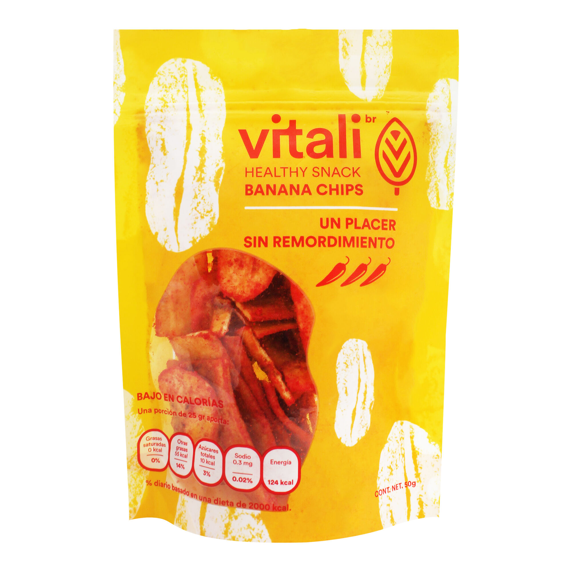 Platanos Deshidratados Con Chile Vitali 50.0 Gr