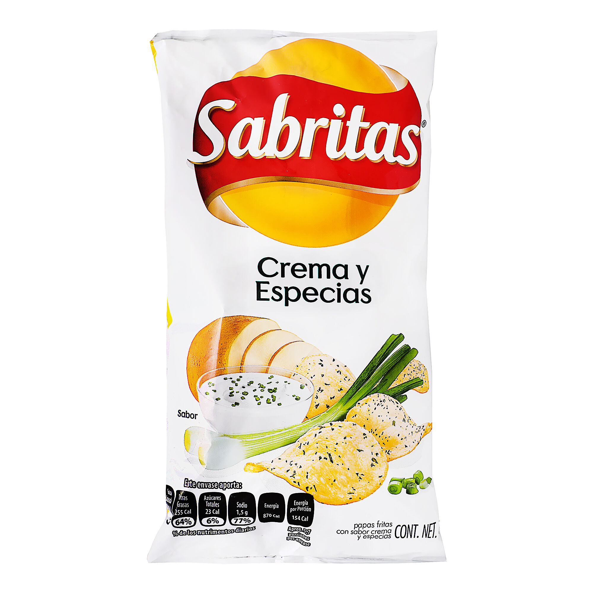 Papas Cremas Y Especias Sabritas 160.0 Gr