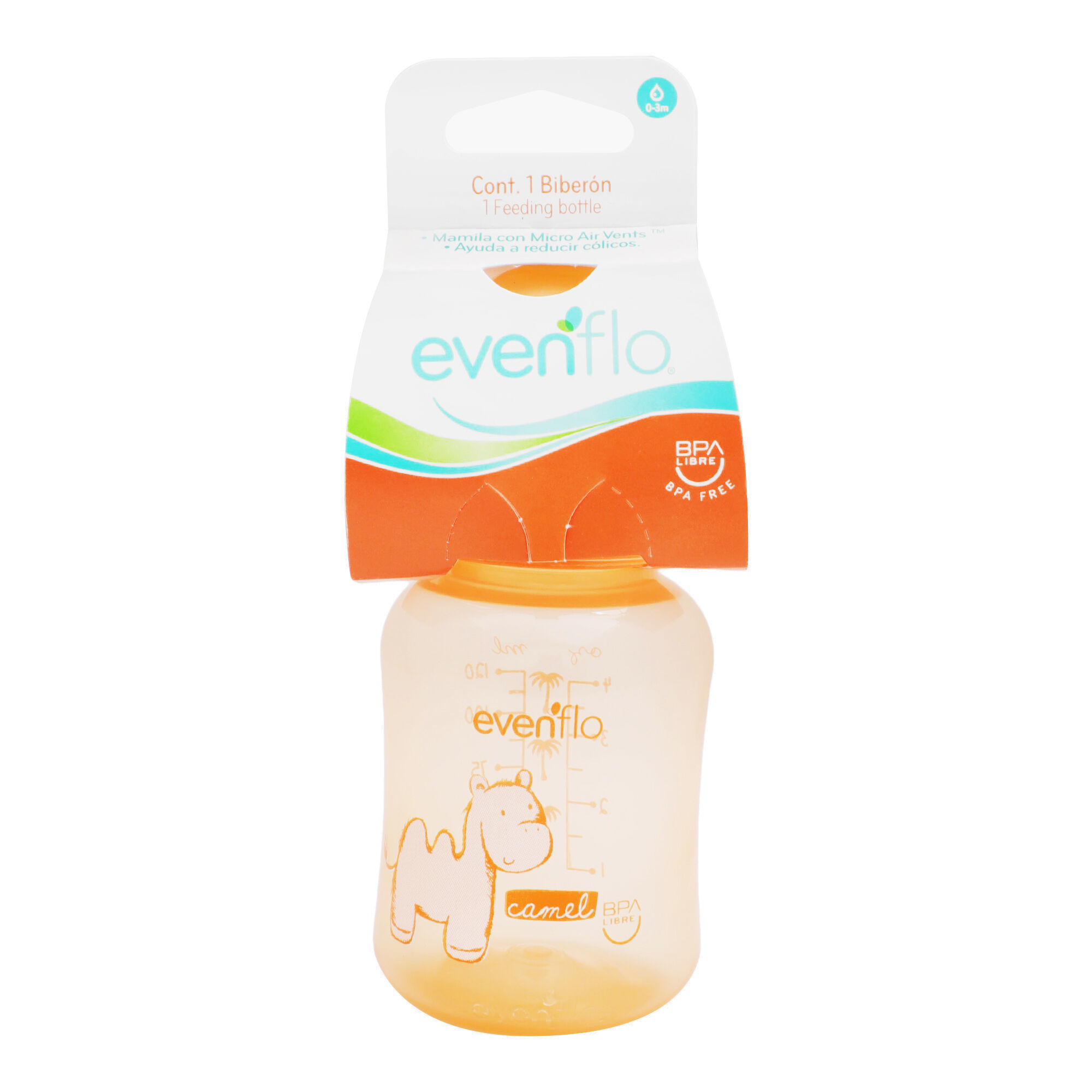 Biberon Dif. Colores 4oz Evenflo 1.0 Pza