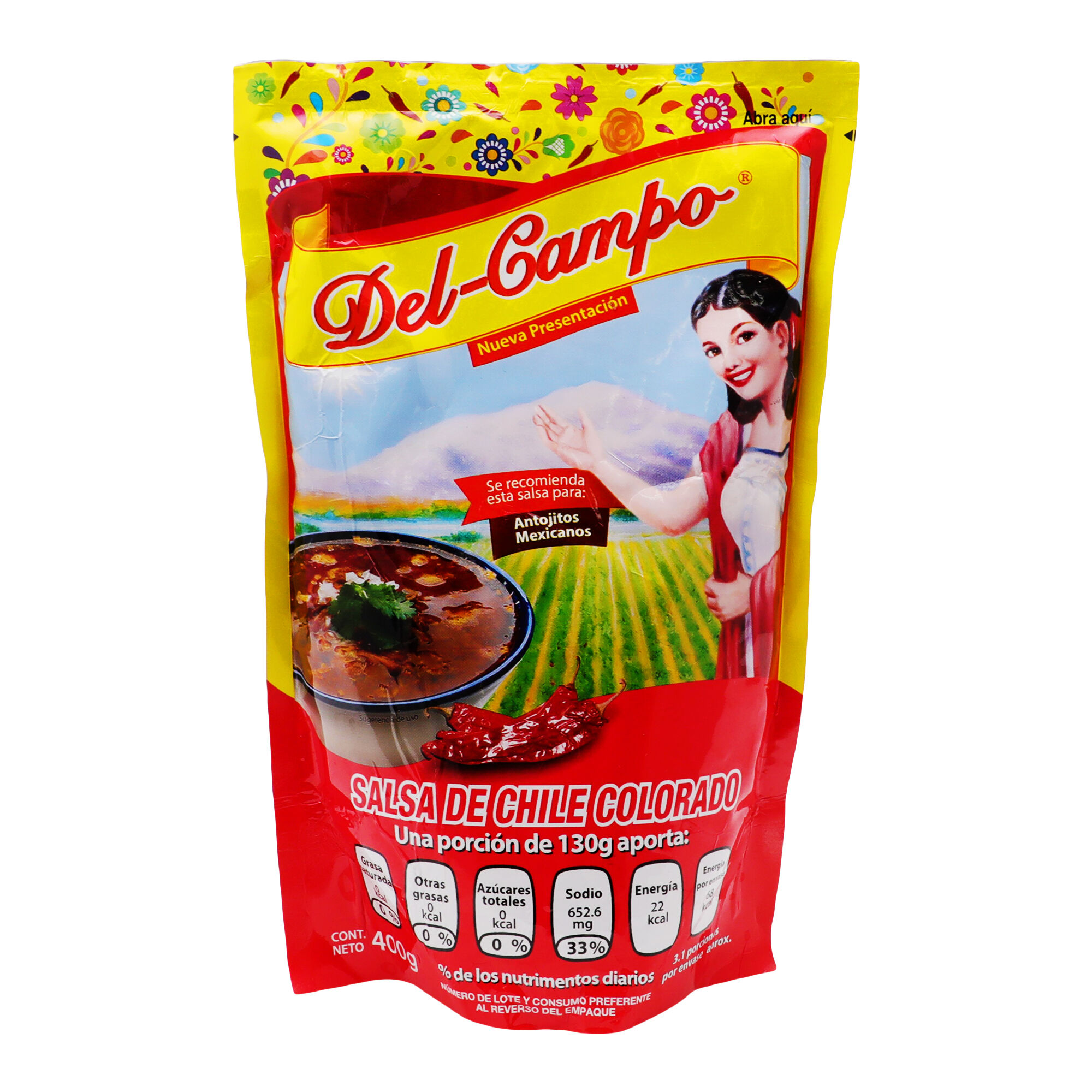 Salsa Chile Colorado Del Campo 400.0 Gr