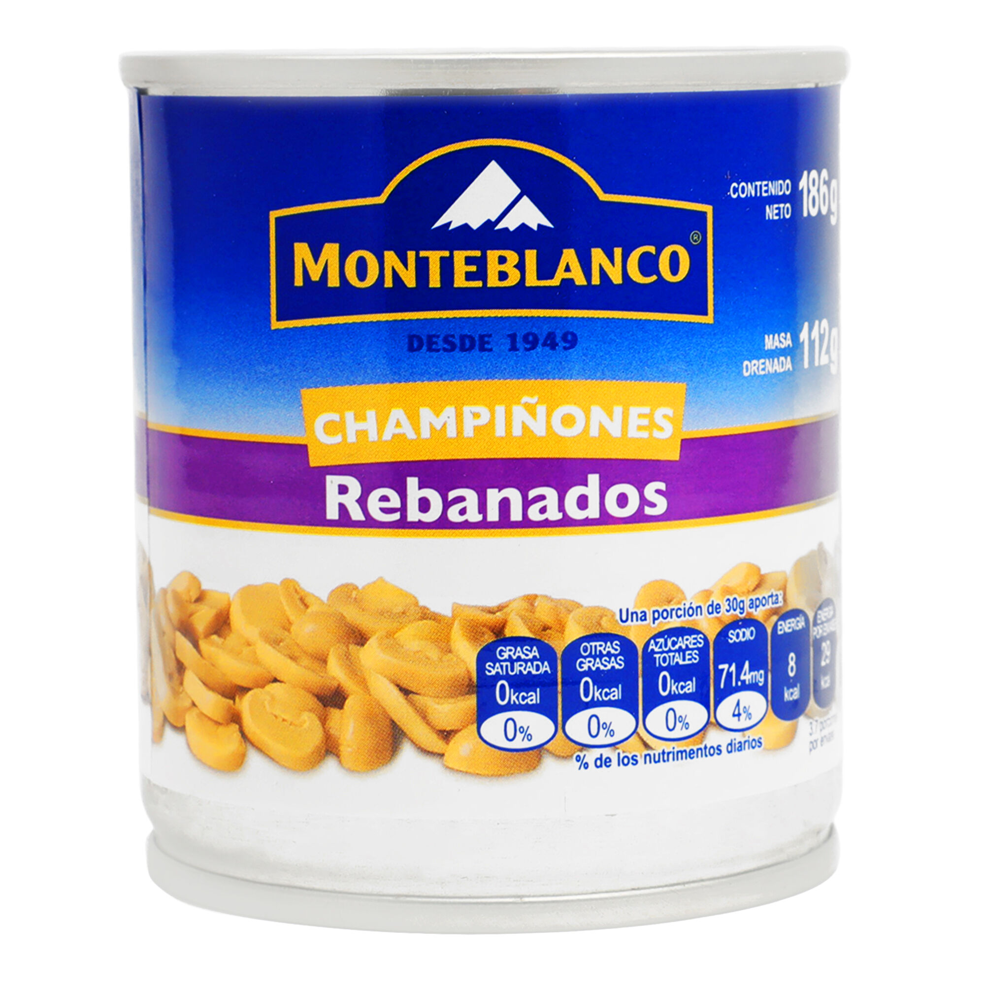 Champinon Rebanados Monteblanco 186 0 Gr