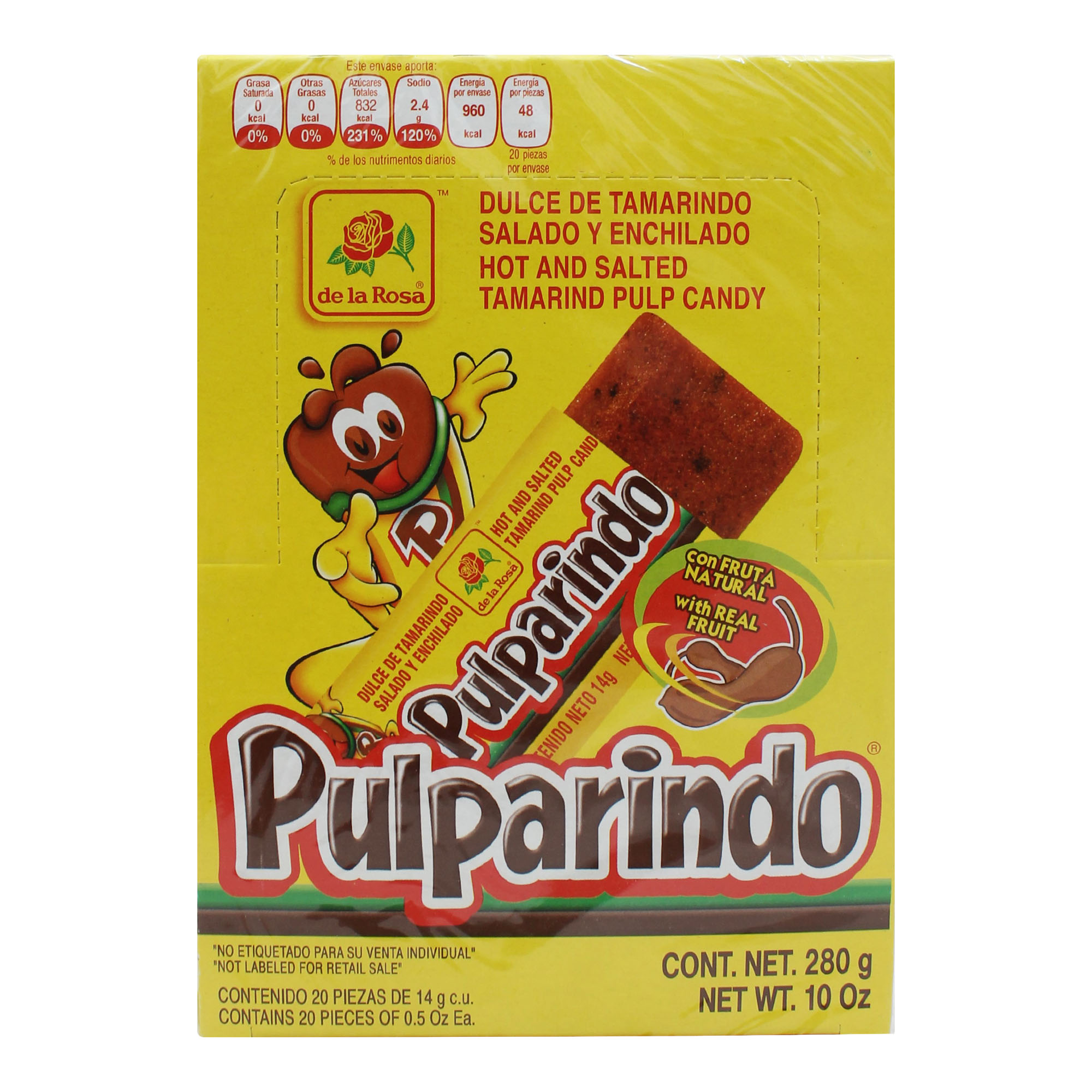 Pulparindo Grande De La Rosa 20.0 Pza
