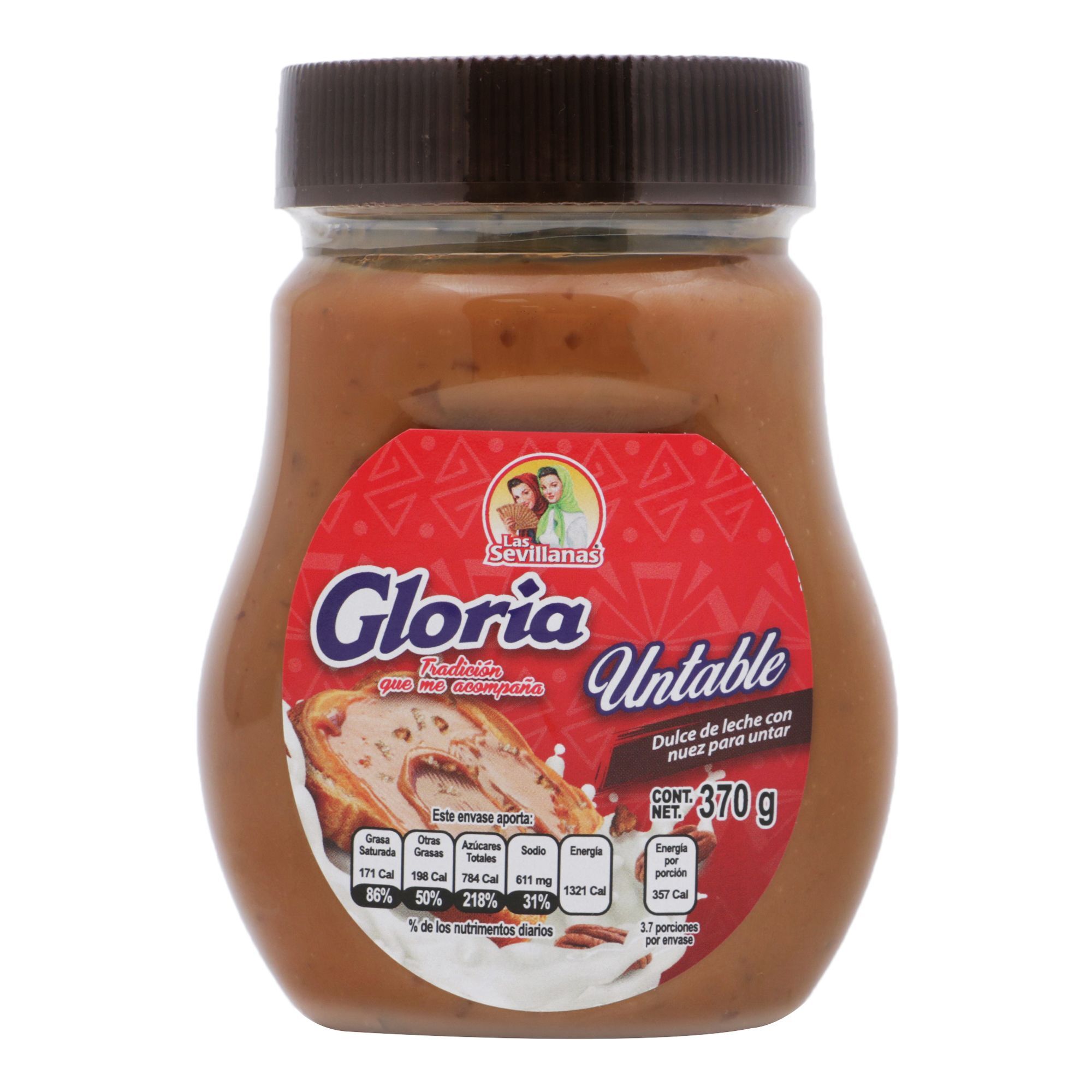 Dulce De Leche Gloria Untable Las Sevillanas 370.0 Gr