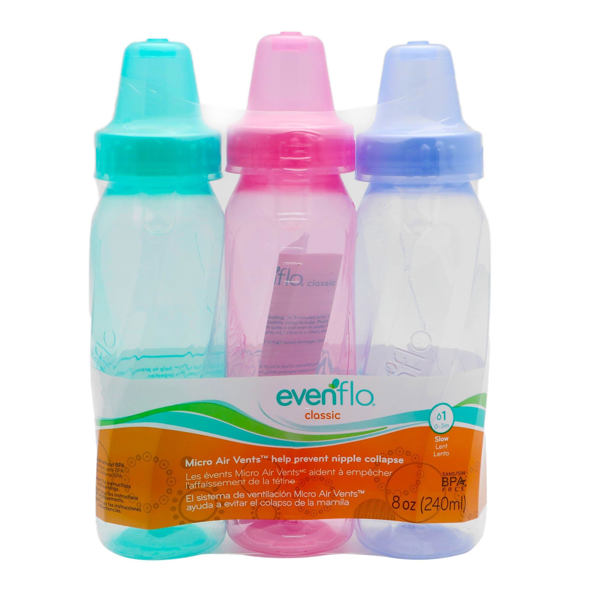 Biberon Decorado Hexagonal S/bpa Evenflo 3.0 Pza