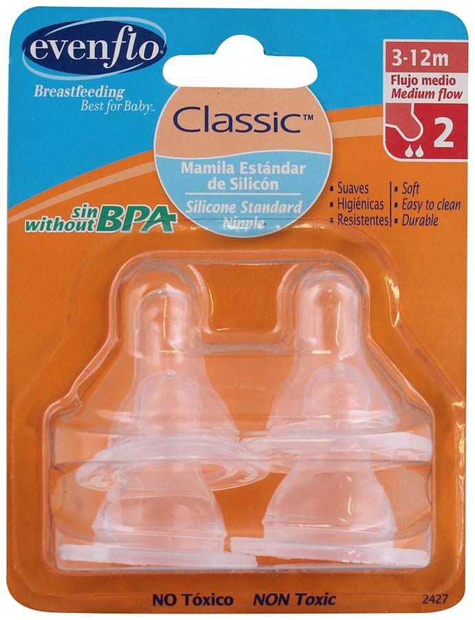 Mamila Silicon Std Fm 4x3 Evenflo 4.0 Pza
