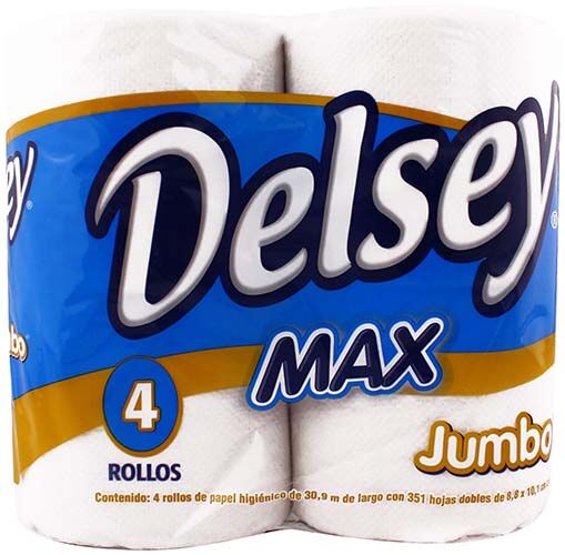 Papel Higienico Max Jumbo Delsey 4.0 Pza