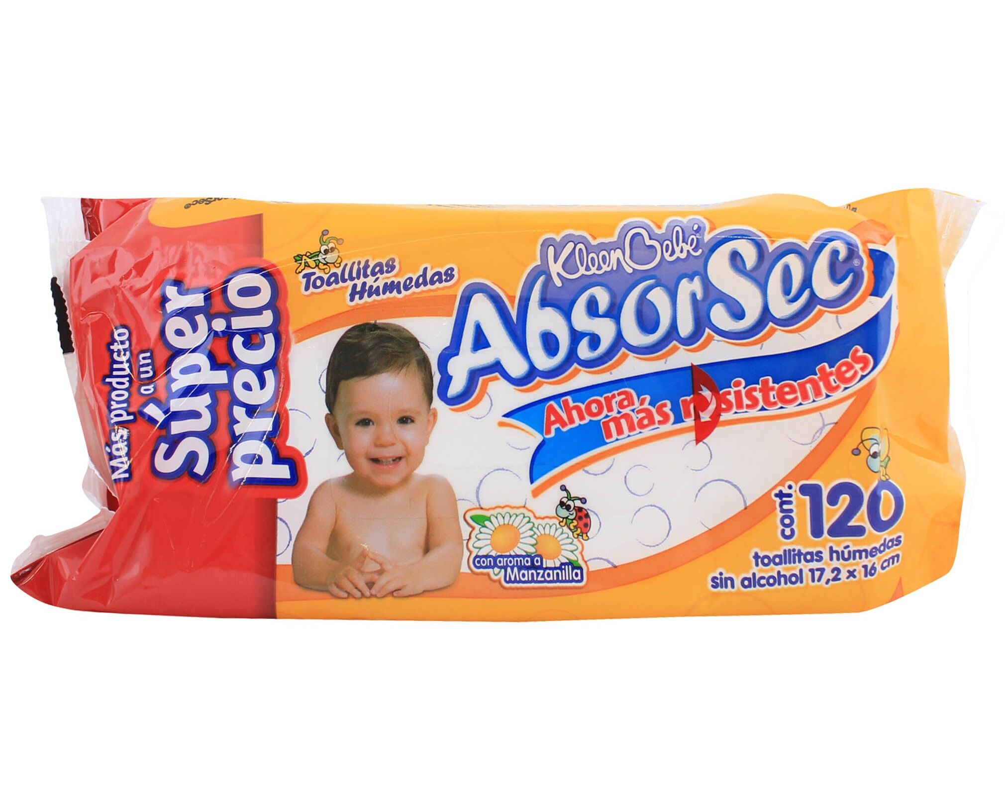Toallitas Hum Absorsec Kleen Bebe 120 0 Pza