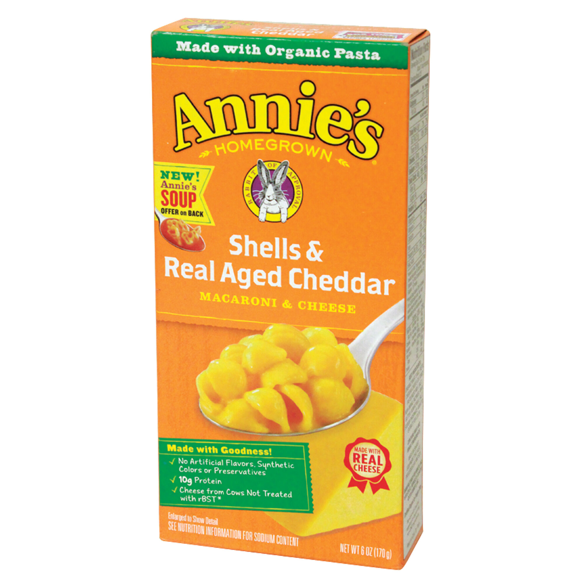 Mac & Chees Shell Age Cheddar Annie 6.0 Oz