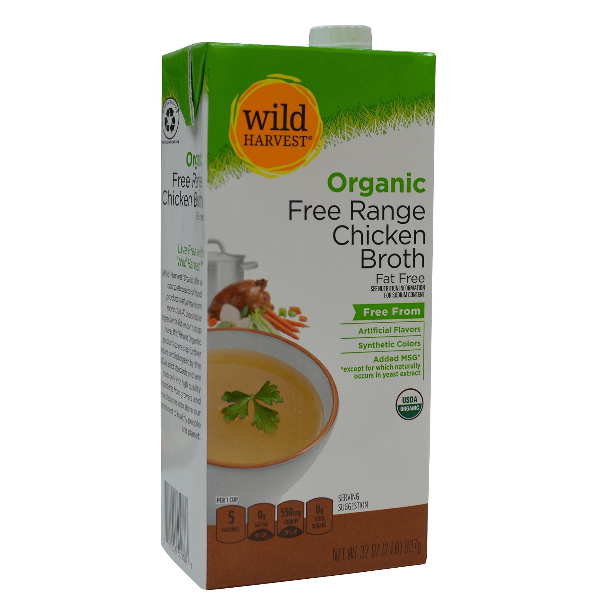 Chicken Broth Organic Wild Harvest 32.0 Oz