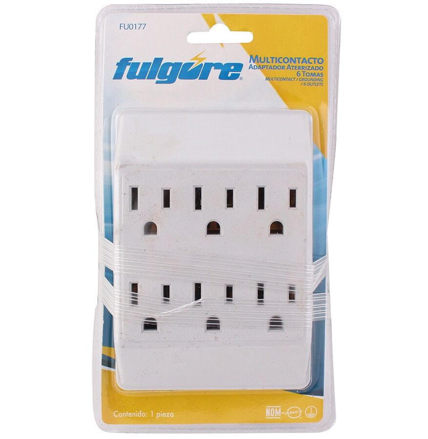 Multicontacto 6 Tomas Aterrizadas Fulgore 1 0 Pza