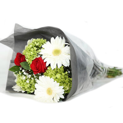 Bouquet Hortencia Y Gerbera 12 Pzas