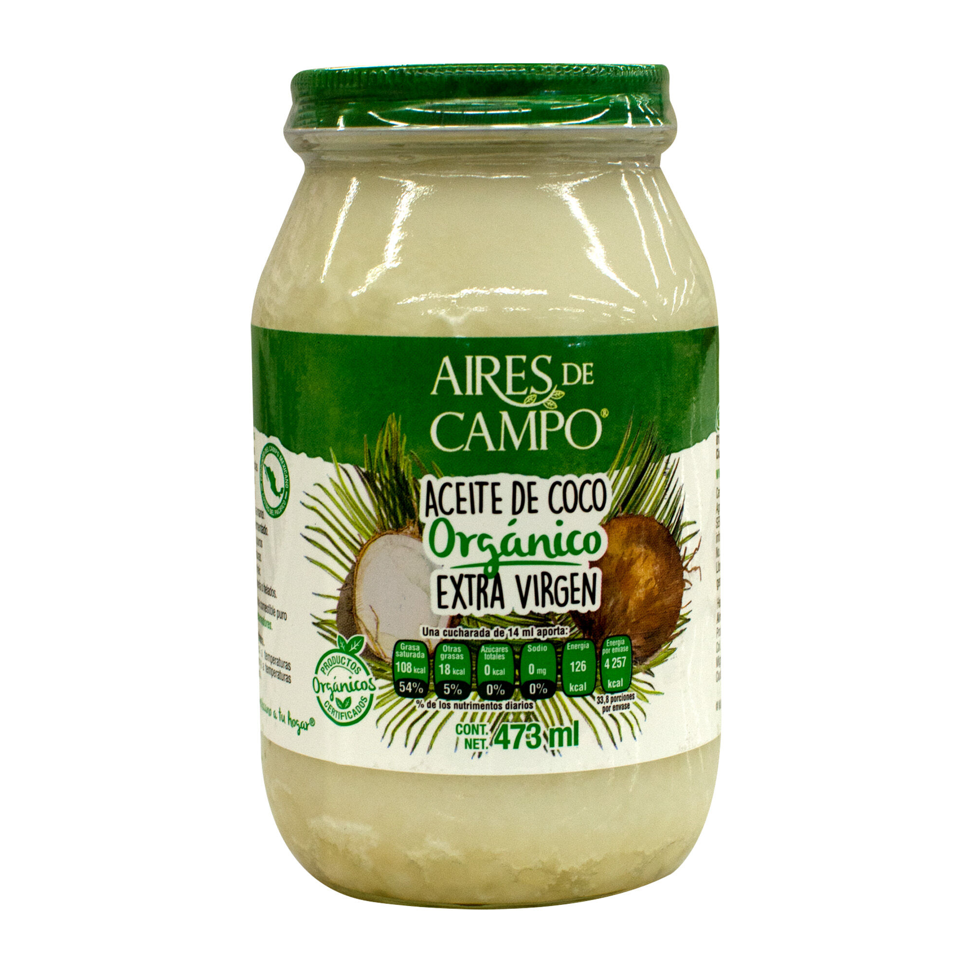 Aceite Coco Organico Aires De Campo 473.0 Gr