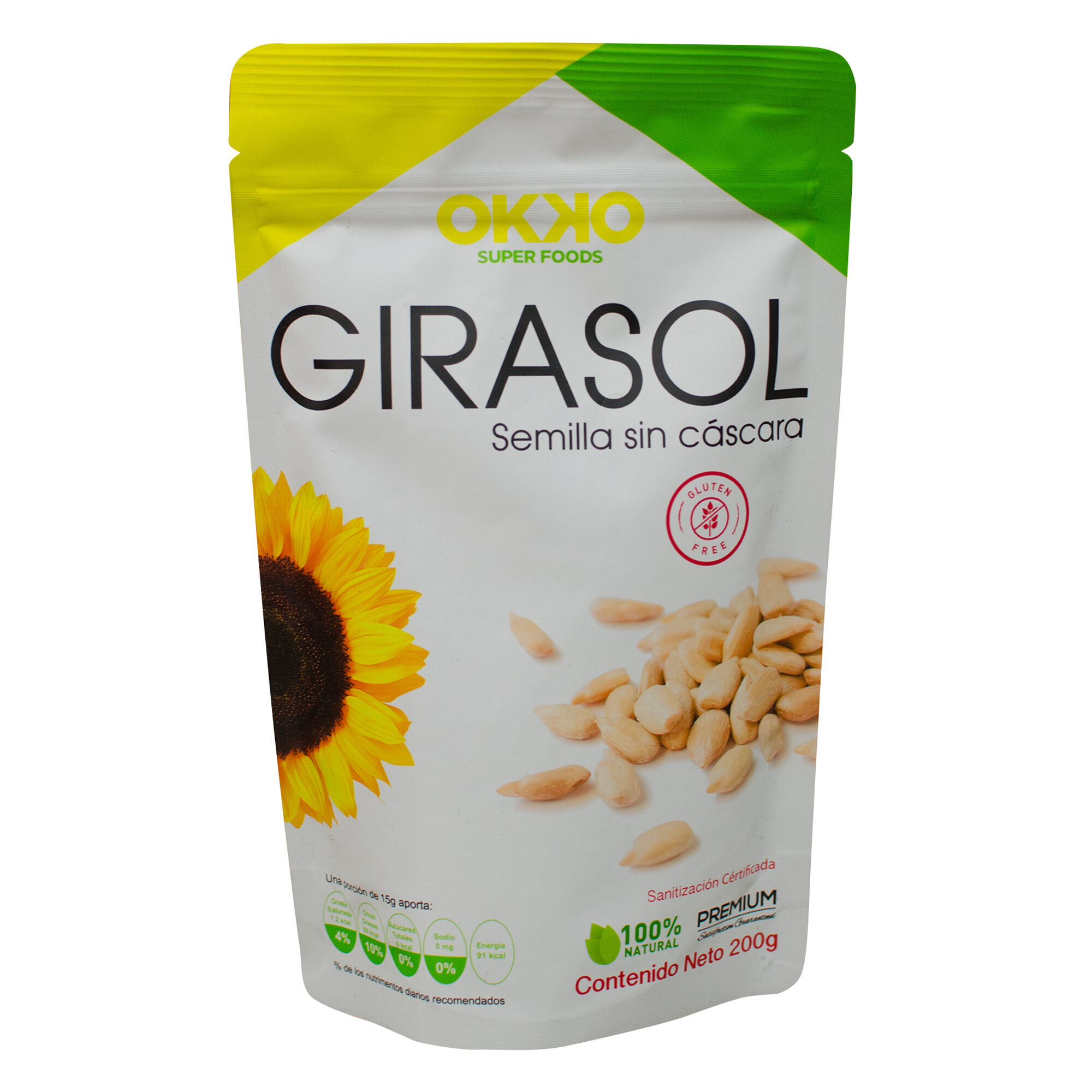 Semilla Sin Cascara De Girasol Okko 200.0 Gr
