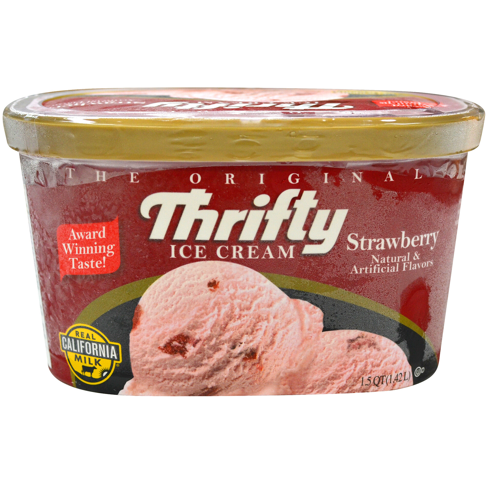 Ice Cream Strawberry Thrifty 1.66 Lt