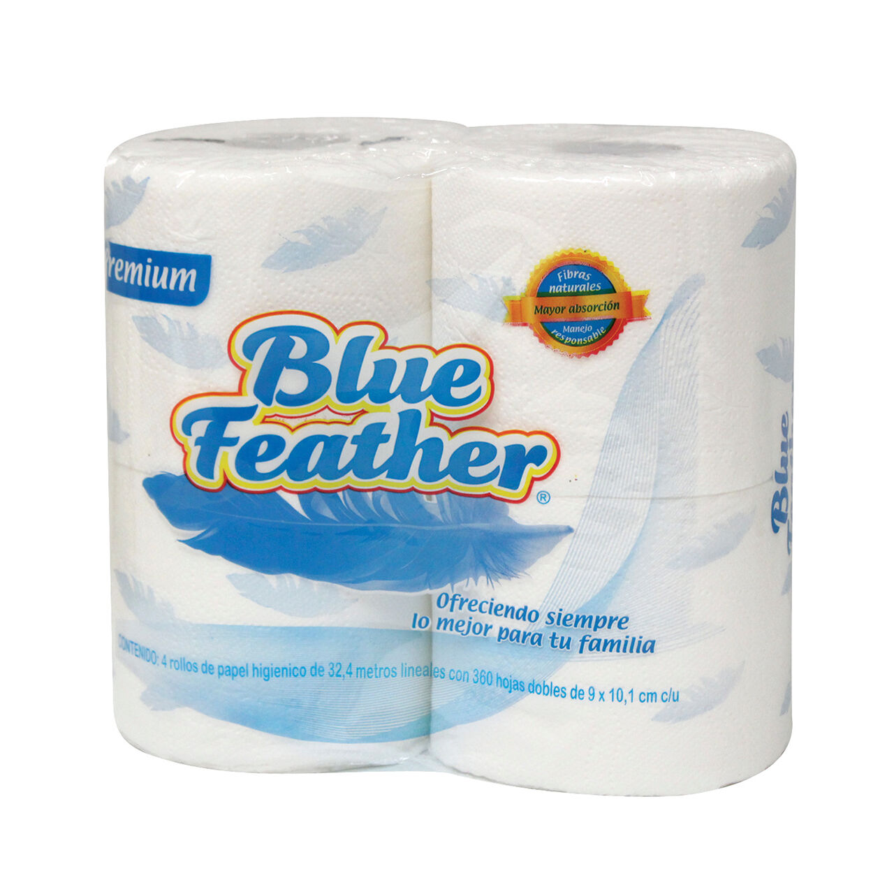 Papel Higienico 360hd Blue Feather 4.0 Rollo