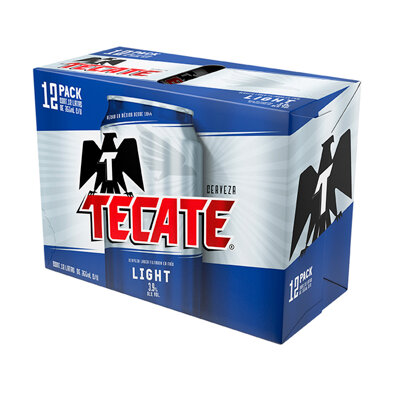 Cerveza Lata Light Tecate 12 Pack