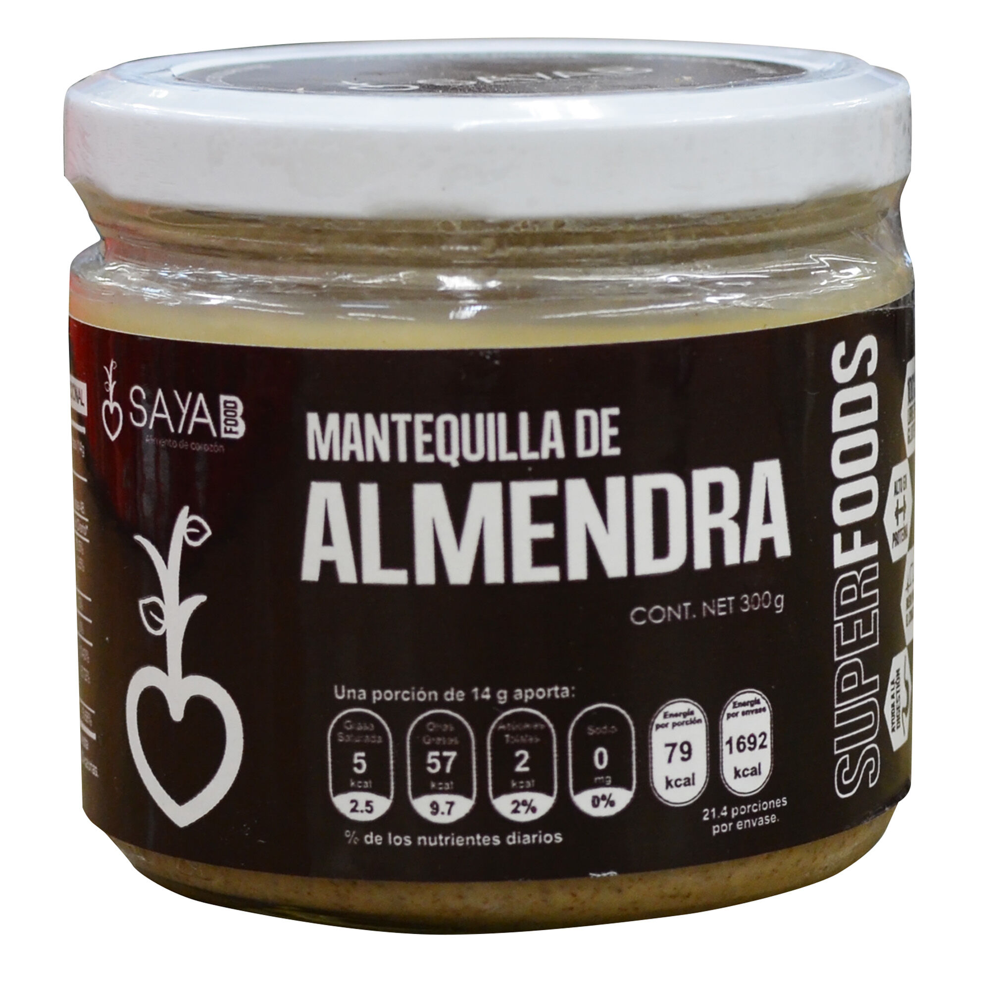 Mantequilla De Almendra Sayab 300.0 Gr